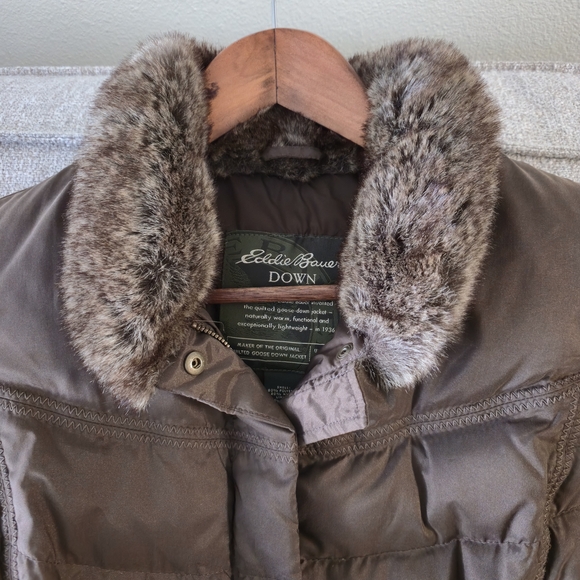 Eddie Bauer Quilted Down Vest Jacket - Picture 3 of 6